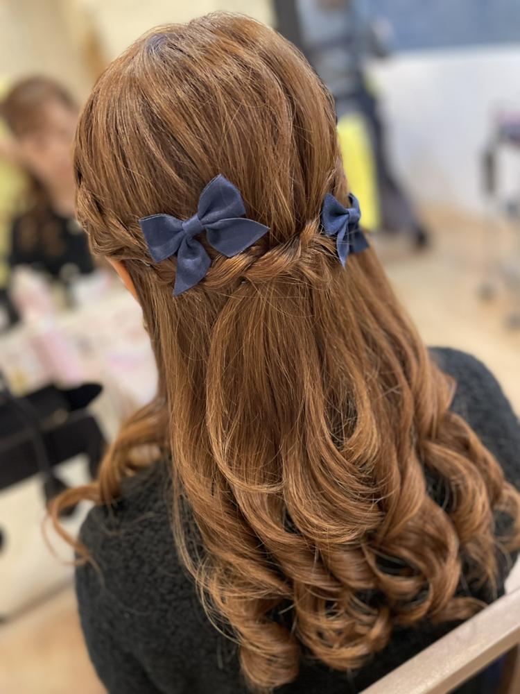 リボンを付けて