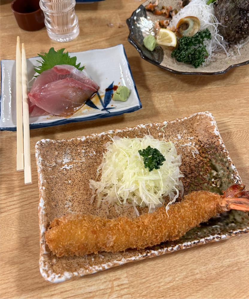 海老フライ食べた