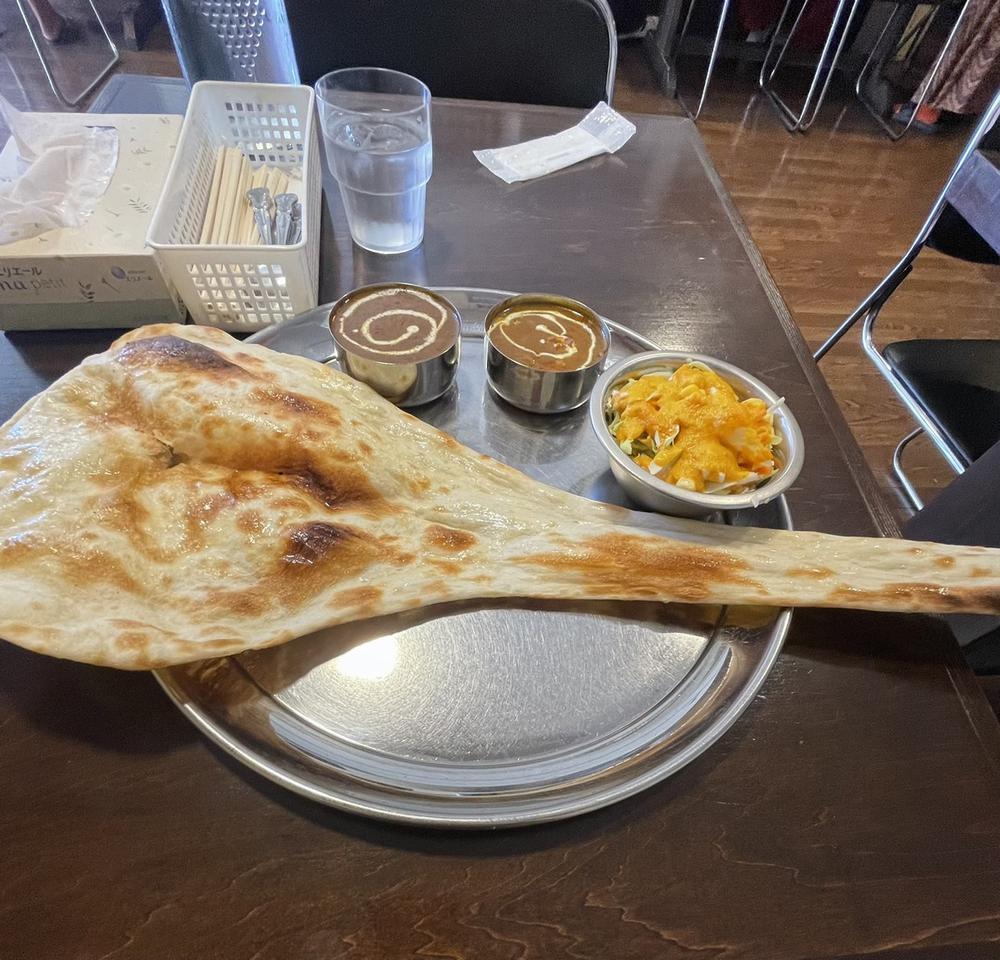 お昼にナン🫓♡