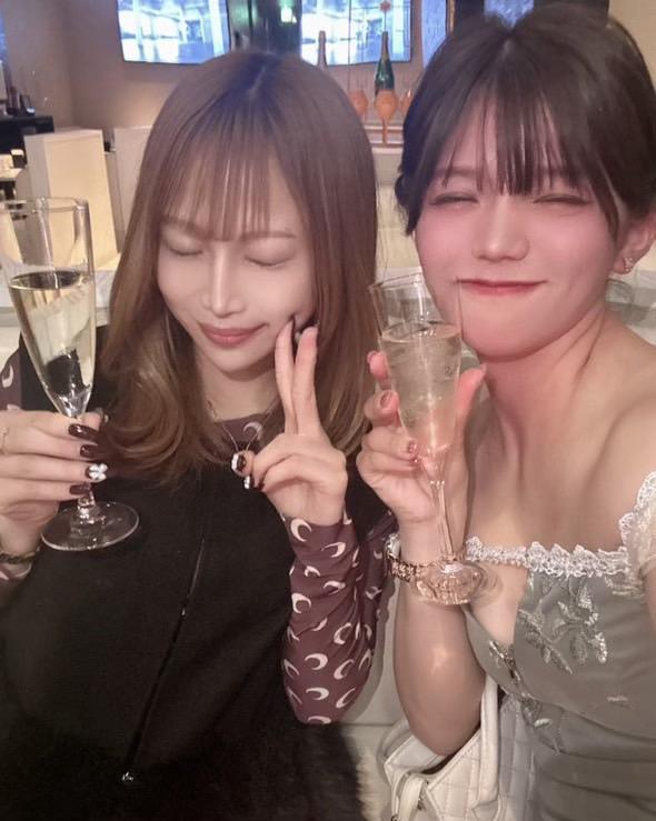 昨日は系列店のリボーンに🥂🩷