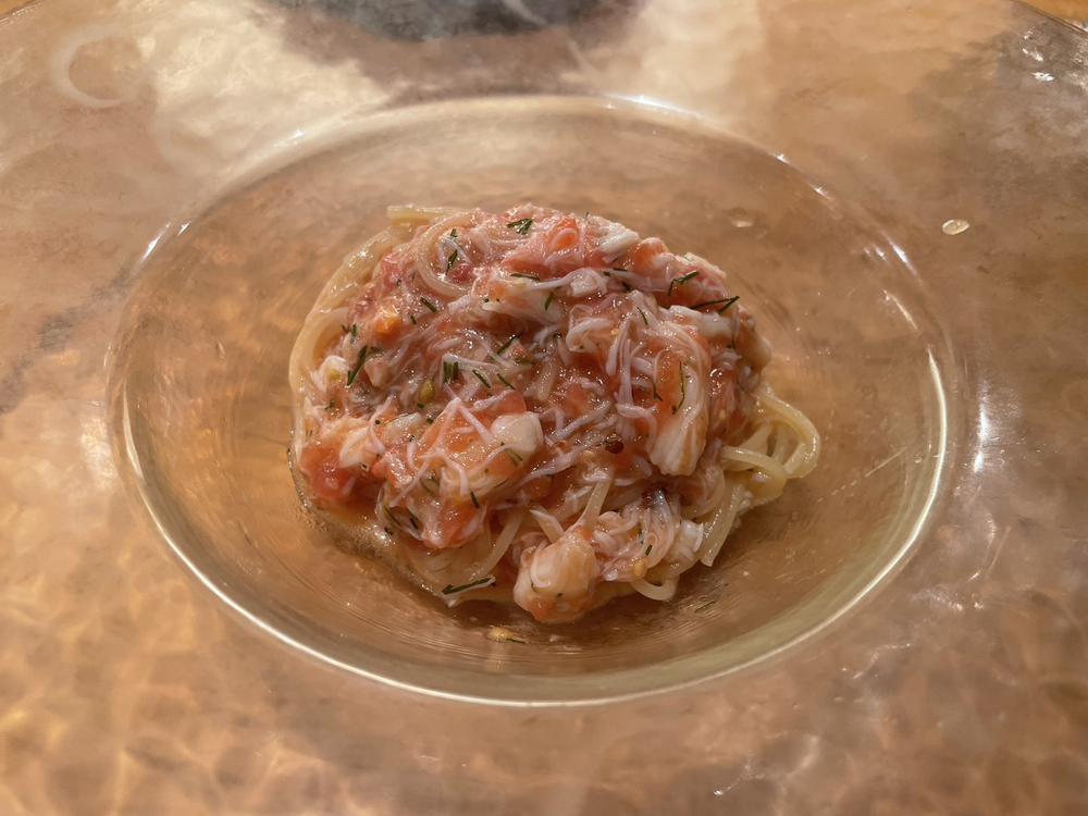 カニパスタうんま