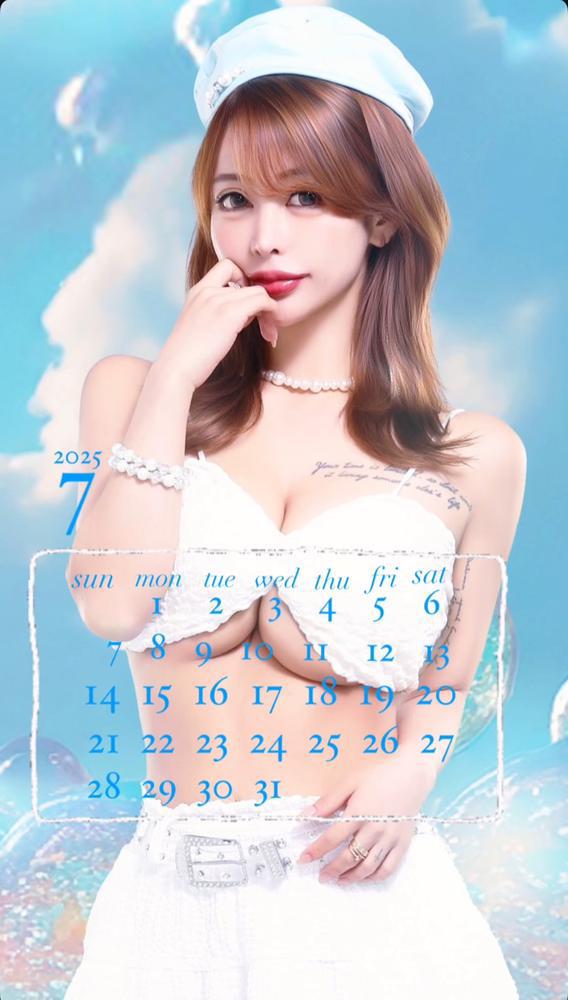 ７月カレンダーできました