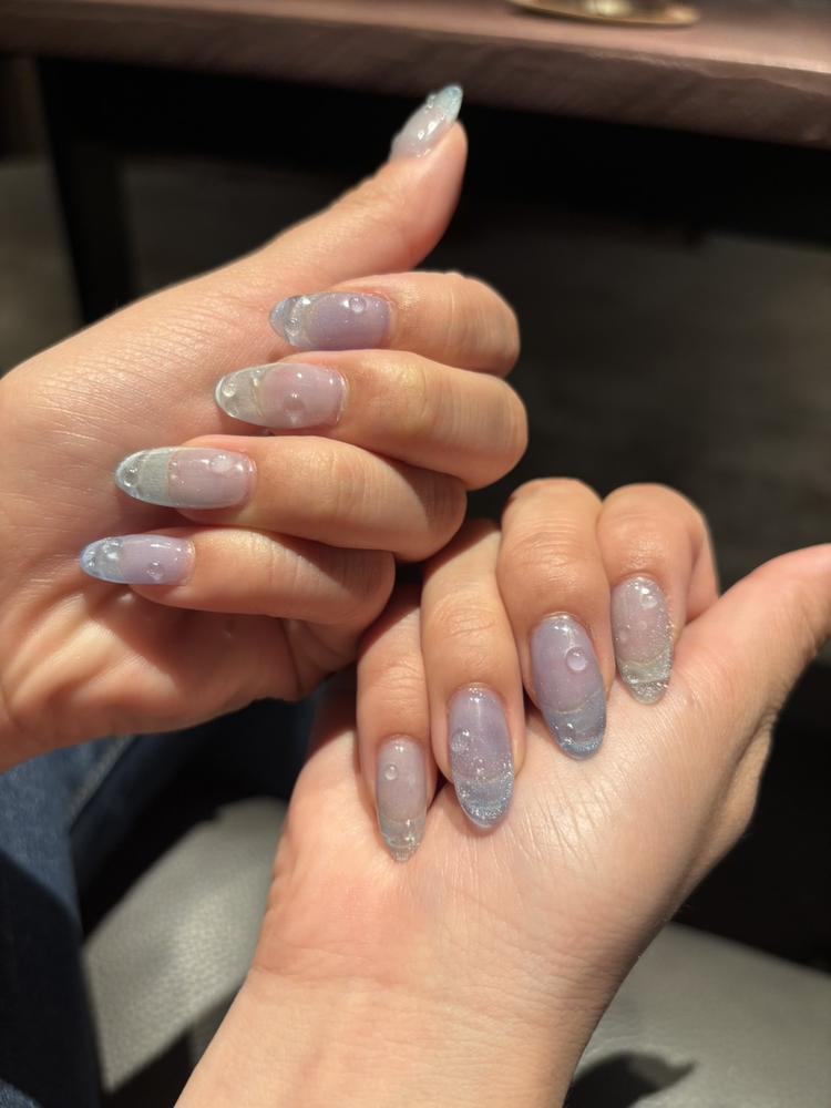 雫ネイル×ブルーマグネット🩵