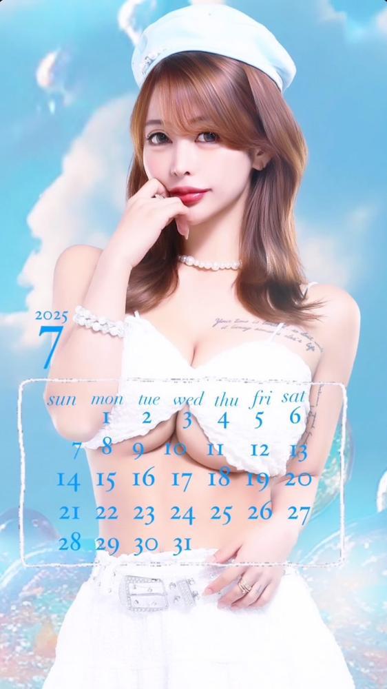 7月カレンダー使ってね