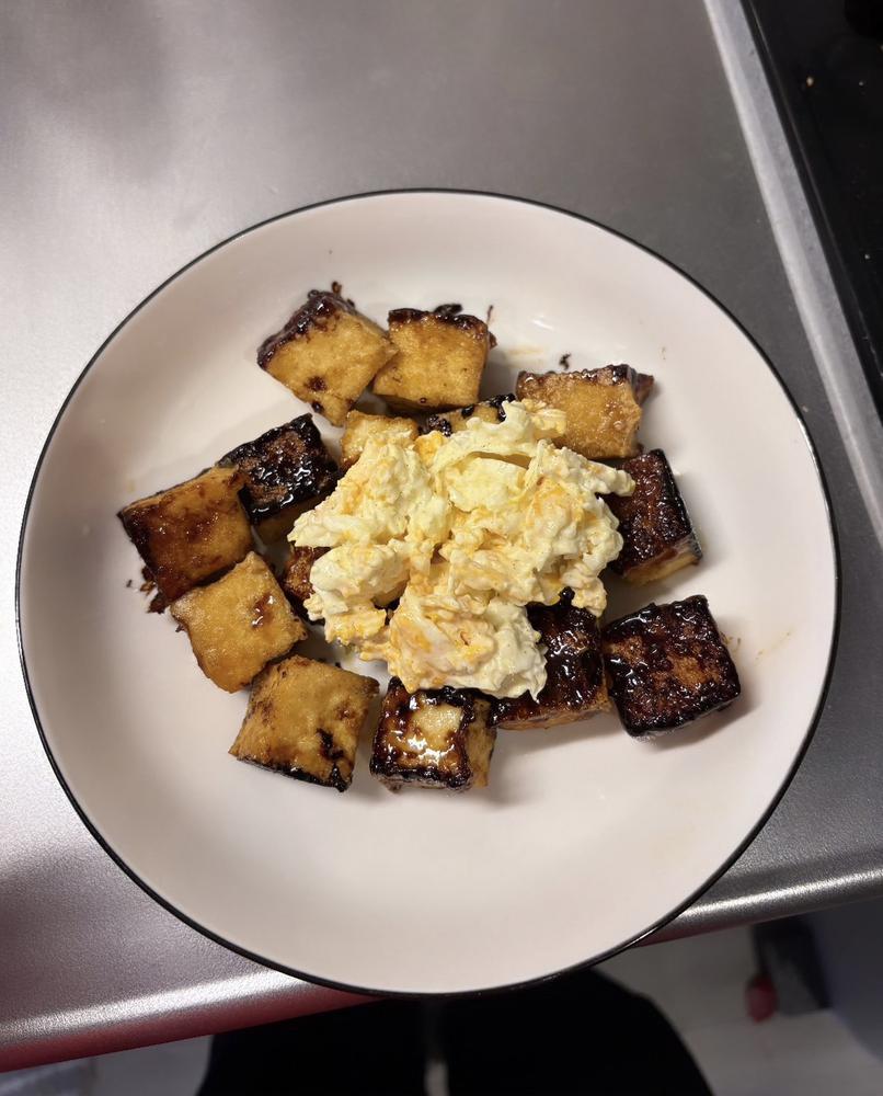 厚揚げ豆腐で簡単料理した🍳