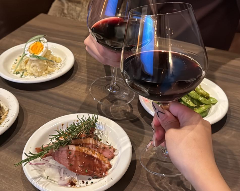 赤ワインで乾杯‼️🌟