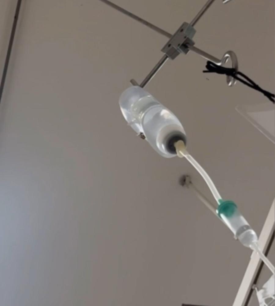 点滴打って復活‼️