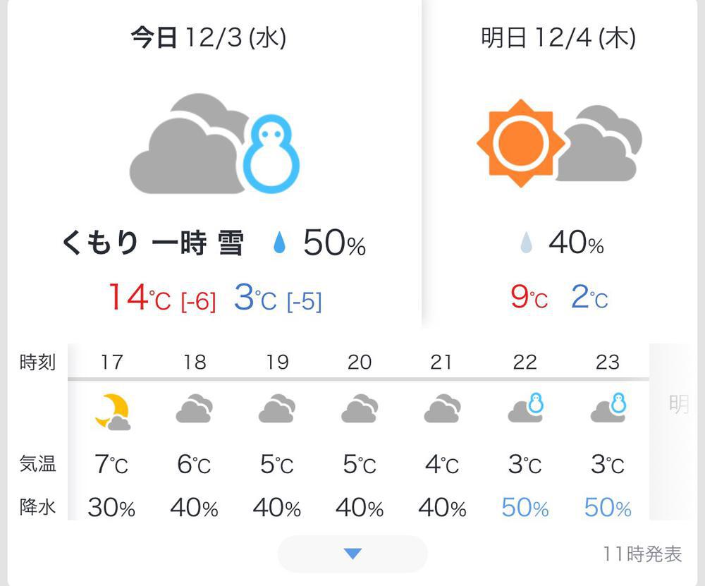 初雪？❄️