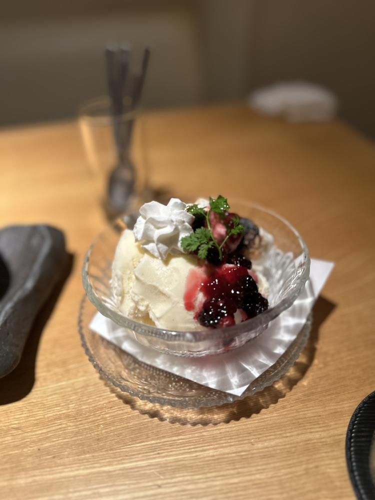 焼きマシュマロとバニラアイス