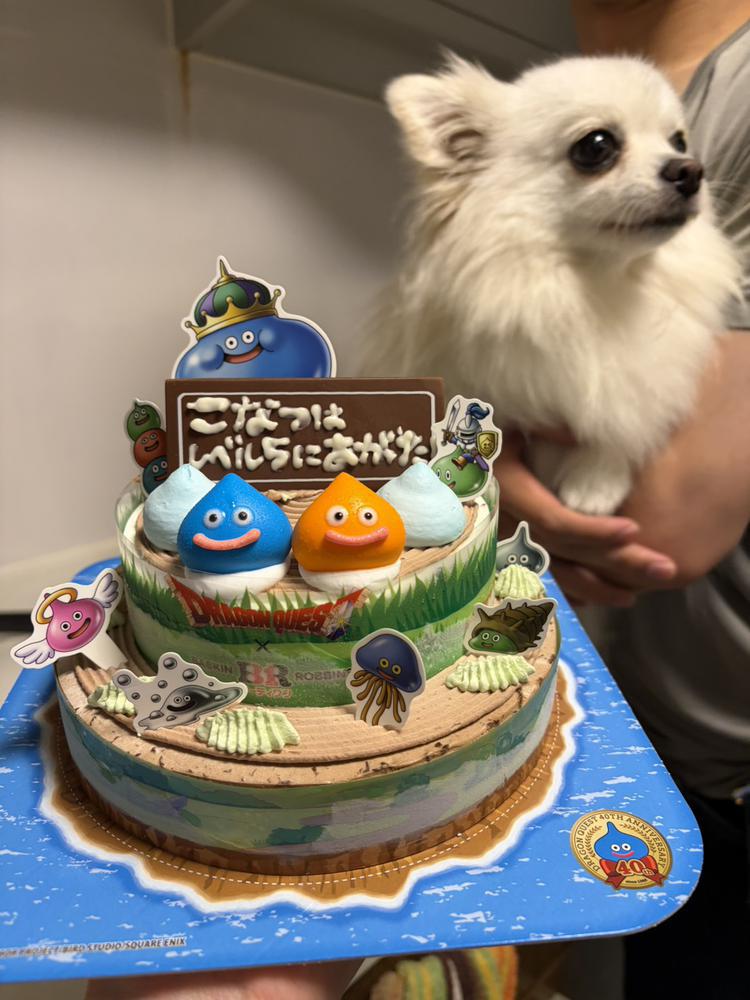 犬とアイスケーキ